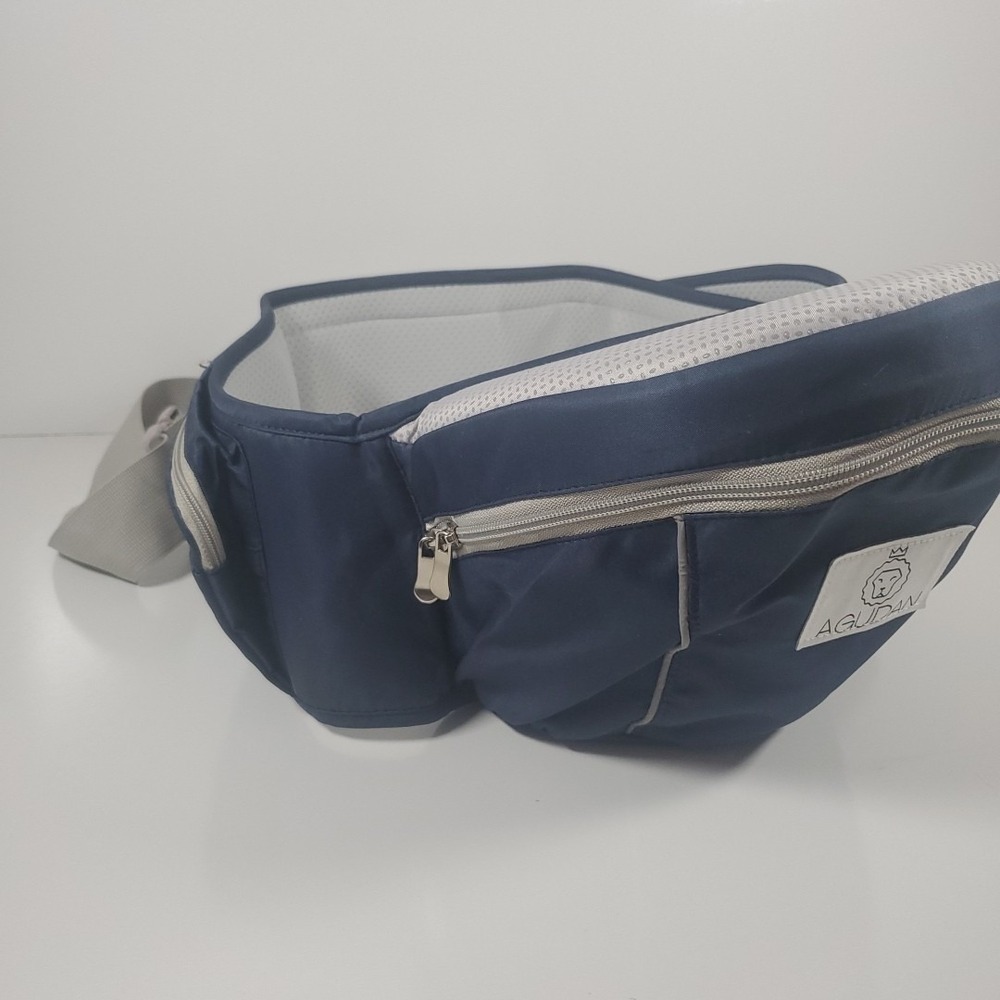 Baby Hip Carrier Hip Seat Bearer for Weight Blue & Gray "AGUDAN"